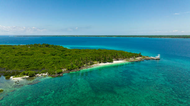istock Seascape with tropical island. 1481810001