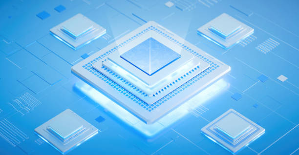 istock 3D rendering of cyberpunk AI. Circuit board. Technology background. Central Computer Processors CPU and GPU concept. Motherboard digital chip. Tech science background. 1481814716