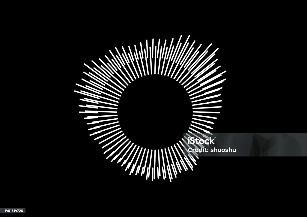 Dynamic Circle Pattern Abstract Black And White Dynamic Circle Stripe Pattern Background Stock ...