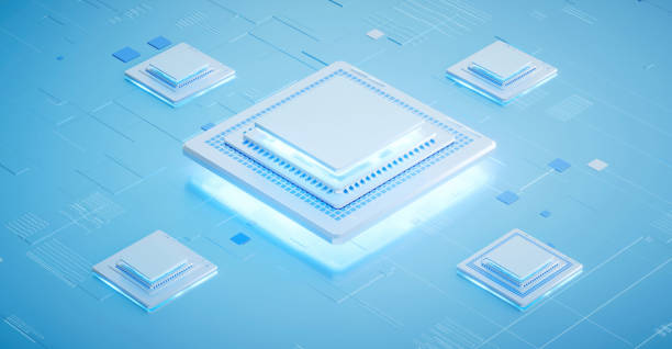 istock 3D rendering of cyberpunk AI. Circuit board. Technology background. Central Computer Processors CPU and GPU concept. Motherboard digital chip. Tech science background. 1481814727