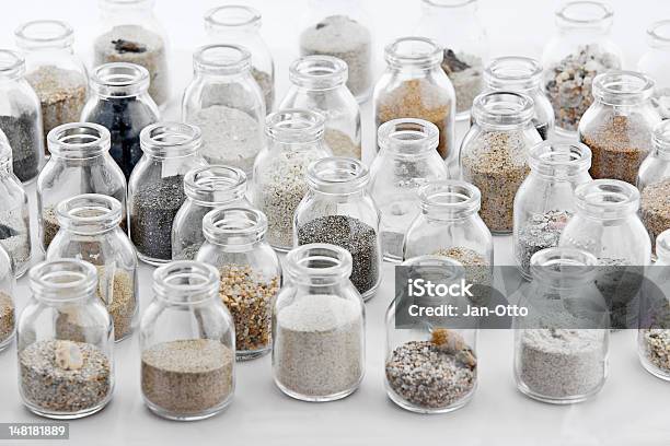 Sand Of The World Stock Photo - Download Image Now - Jar, Sand, Animal Shell
