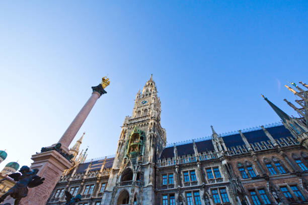 Marienplatz square and Munich city hall in Munich, Germany.