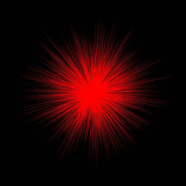 Vector illustration of red burst