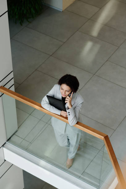 istock Businesswoman talking on mobile phone 1481837807