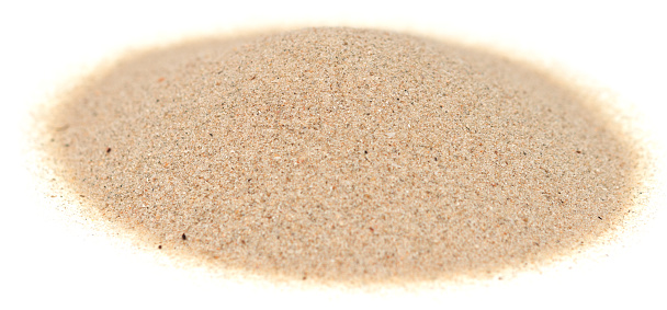 Sand isolated on white background