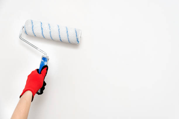 istock Close up of painter, roller painting 1481843282