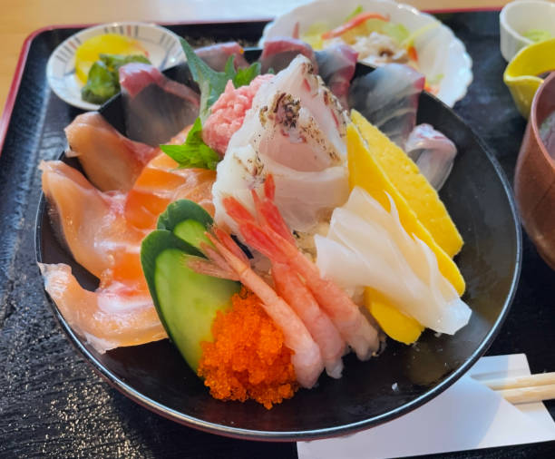 istock Seafood rice bowl with fresh seafood 1481843367
