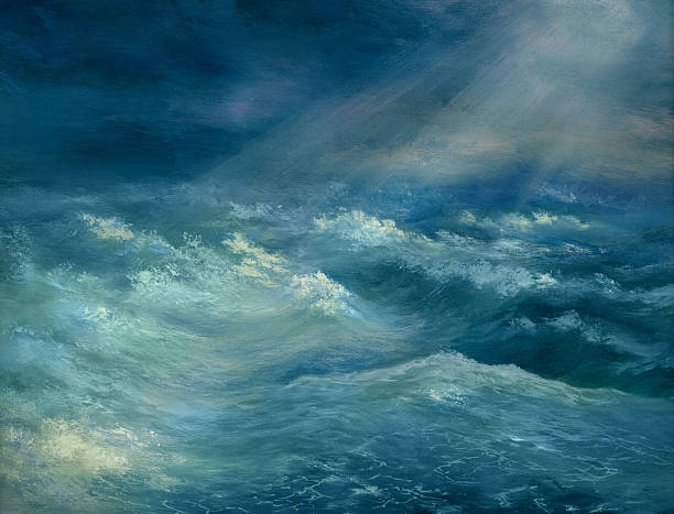 ilustrações, clipart, desenhos animados e ícones de gale forte - sea storm moody sky dark