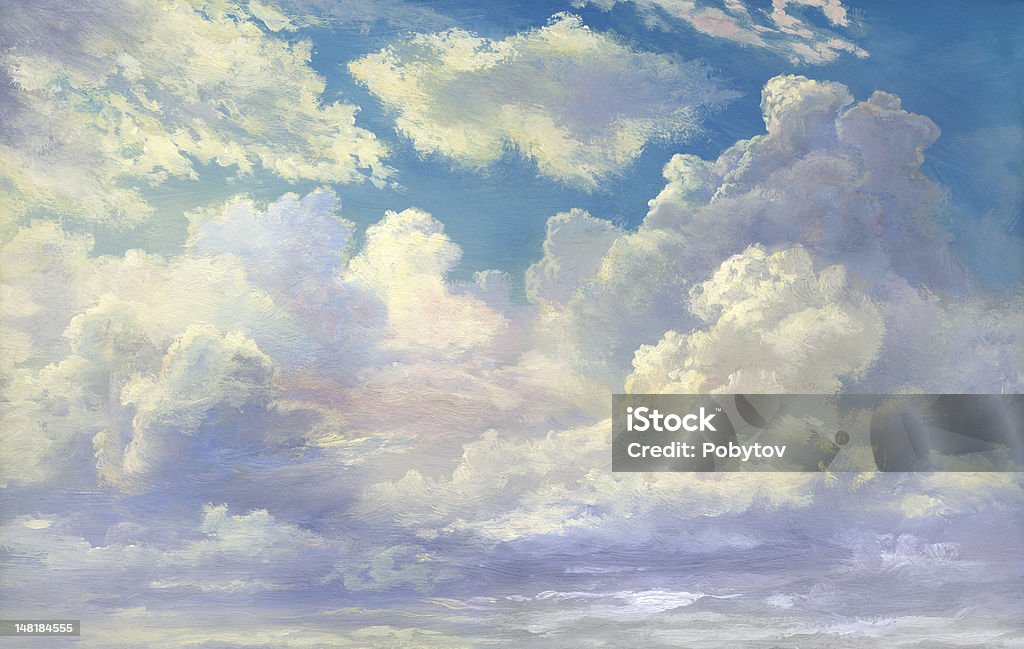 Panorama di nuvole - Illustrazione stock royalty-free di Dipingere