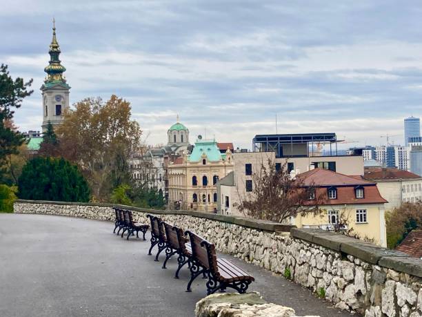 istock Serbia - Belgrade - Parc Kalemegdan and view on Beograd 1481846528