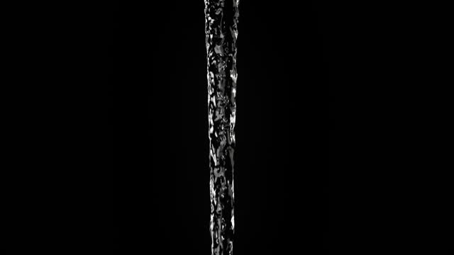 water splash pouring from top isolated on white background.