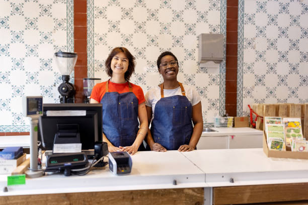 istock Portrait of two female zero waste store workers 1481847499