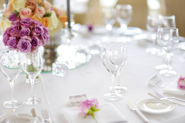 istock Beautiful table set for some festive event, party or wedding 1481847689