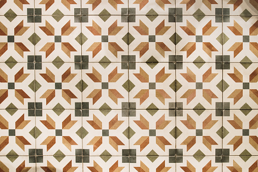 Ceramic tiles with geometric shapes