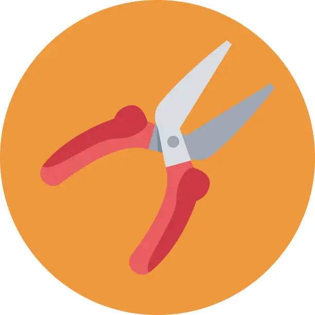 Vector illustration of Pliers Isolated Vector Icon for Construction