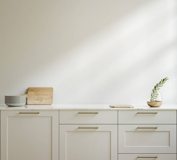 istock Home mockup, kitchen interior in Scandinavian style 1481854408