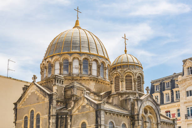 istock Russian Orthodox church of Biarritz with its dome 1481855399