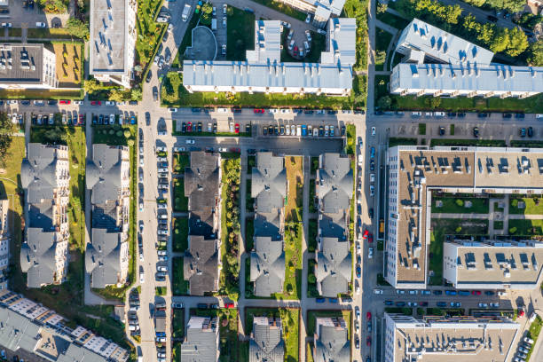 istock Neighborhood aerial shot 1481859677