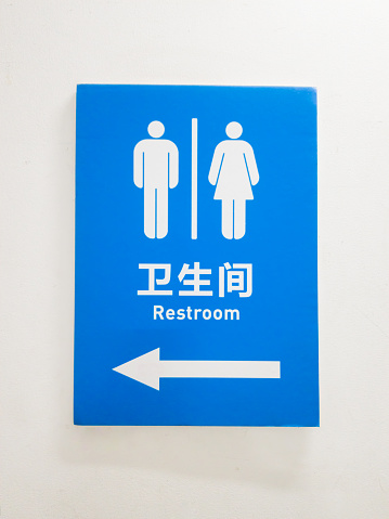 Modern toilet sign