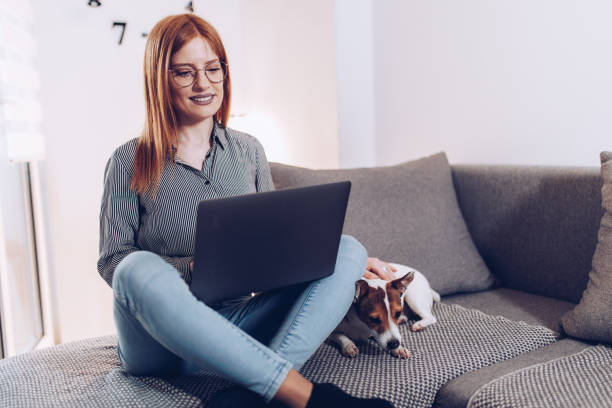 istock Home office,  female working from home 1481867440