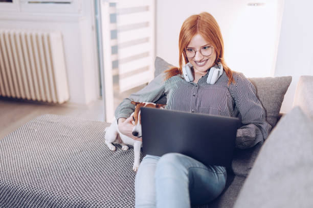 istock Home office,  female working from home 1481867507