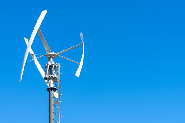 istock Low Angle View Of Windmill Against Clear Blue Sky 1481867663