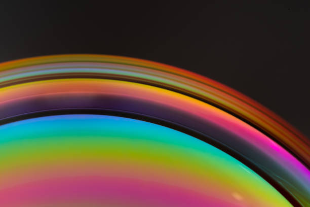 The surface of a soap bubble photographed with a macro lens