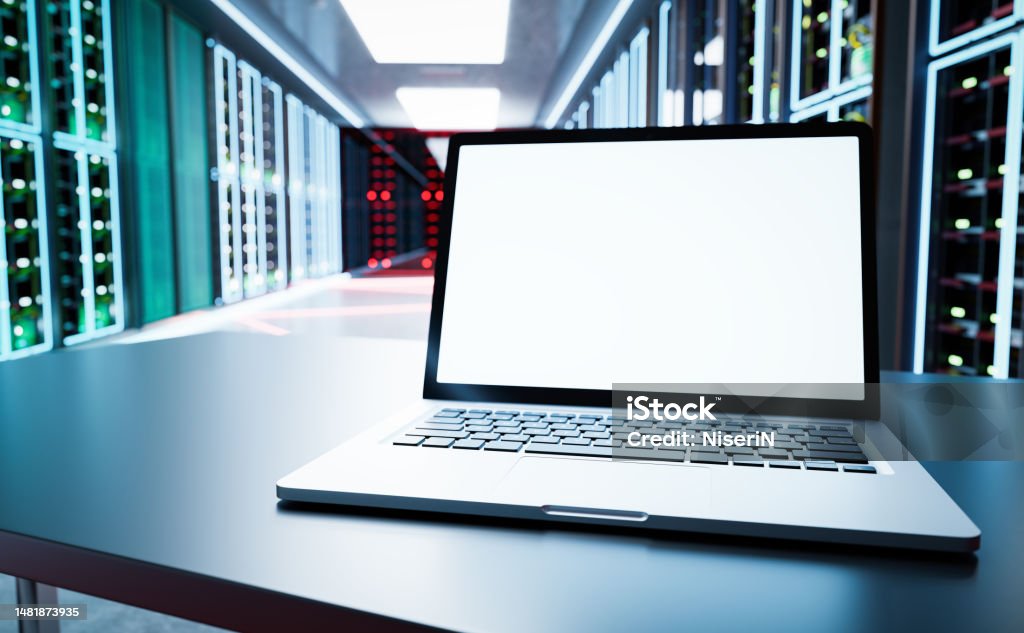 Network Admin Computer Setup Admin Computer In Network Server Room Or Data Center Stock Photo ...