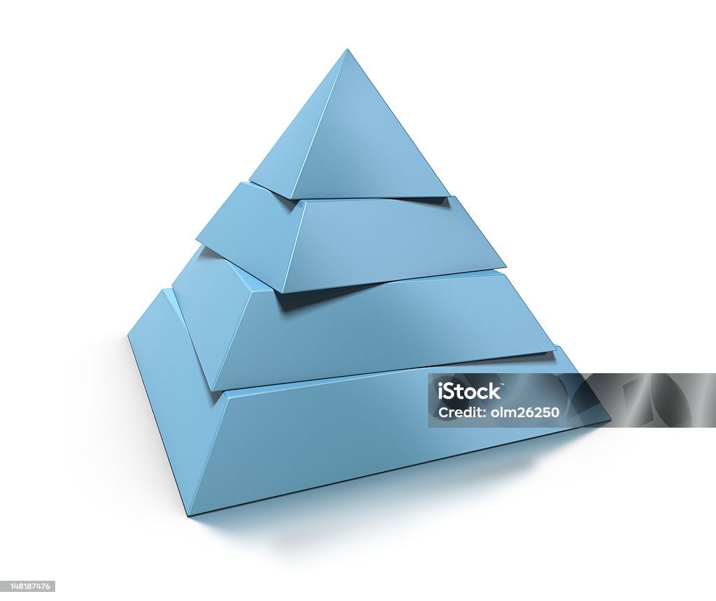 3 d Форма пирамиды - Стоковые фото Синий роялти-фри