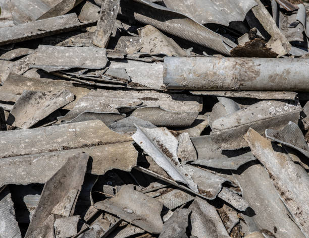 istock Heap of broken asbestos slate 1481880264