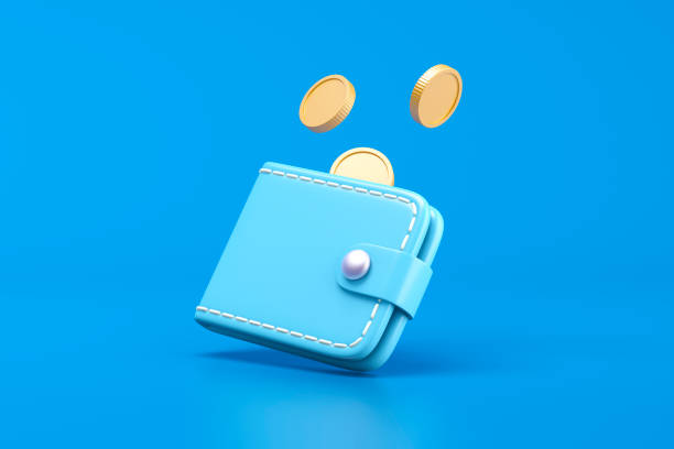 istock Money wallet falling gold coins 1481883395