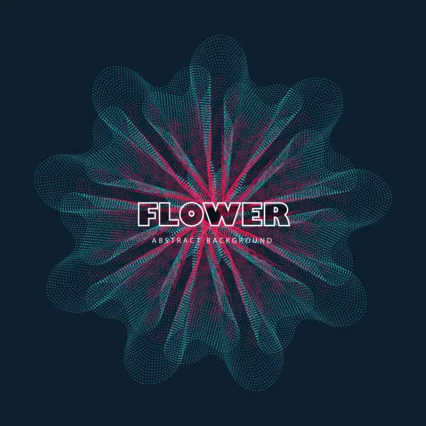 Vector illustration of Elements for design poster. Various flowers on the field.