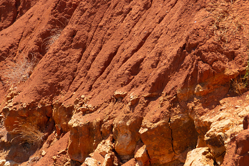 red rock wall, the detail of the Kings Canyon  rock, Outback, Australia