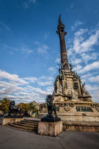 istock Majestic Columbus Monument in Barcelona, Spain 1481887262