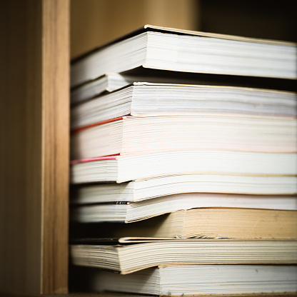 Books on the bookshelf