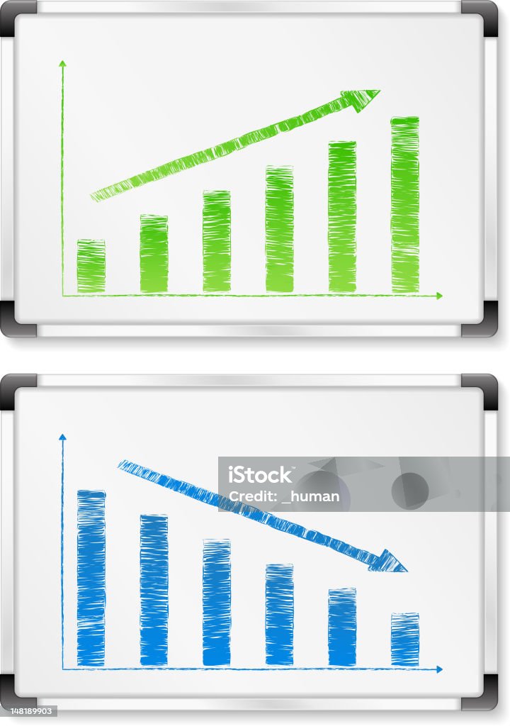 Whiteboard Graph Example Whiteboards With Graphs Stock Illustration - Download Image Now - Arrow ...