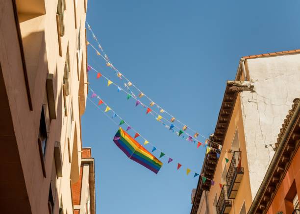 istock LGTB flag hanging from two balconies 1481899528