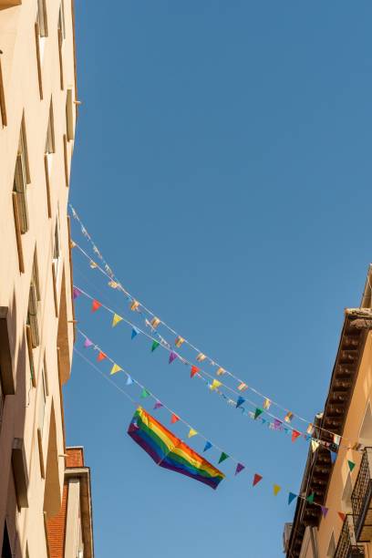 istock LGTB flag hanging from two balconies 1481899533