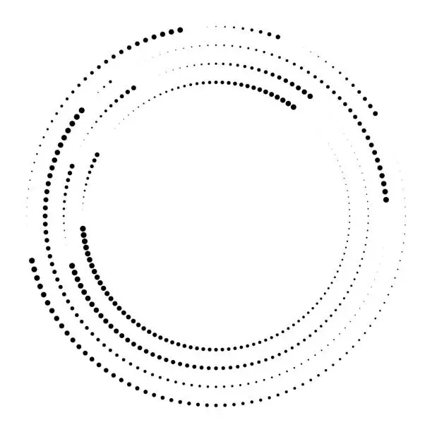 Vector illustration of Tracing dots in orbits