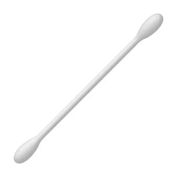 Vector illustration of Cotton swab isolated vector illustration.