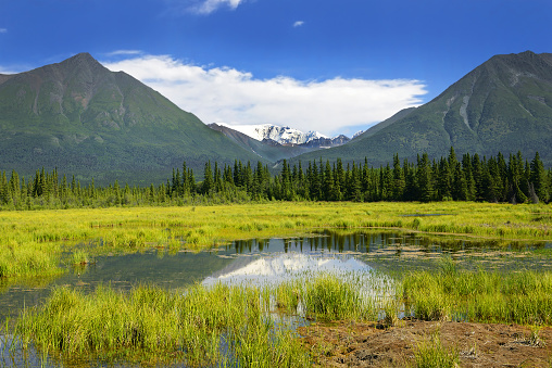 The Wrangell Mountains are a high mountain range of eastern Alaska in the United States, UNESCO World Heritage Site
