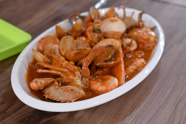 Seafood stew with shrimp, mussels & calamari
