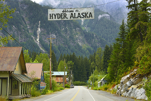 Hyder is accessible by road from British Columbia. It is the southernmost community in the Alaska that can be reached via car.
