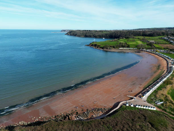 istock Broadsands, South Devon, England: Drone View: Broadsands beach and the Torbay coastline 1481922282
