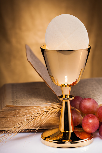 communion chalice on the table