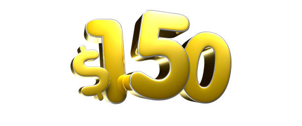 istock 150 dollar figure gold 3D illustration. 1481926498