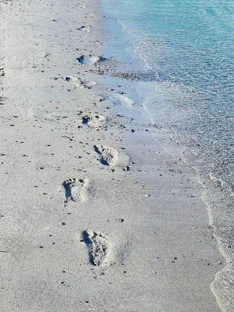 Spuren im Sand am Strand - Ostsee
