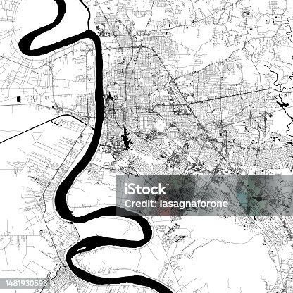 istock Baton Rouge, Louisiana, USA Vector Map 1481930593
