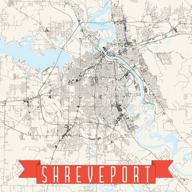 Shreveport Louisiana Usa Vector Map Stock Download Image Shreveport Louisiana Usa Vector Map 