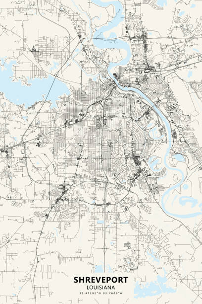 Shreveport Louisiana Usa Vector Map Stock Download Image Shreveport Louisiana Usa Vector Map 
